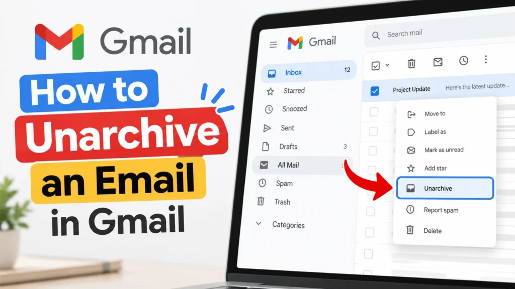 how to unarchive an email in gmail How to Unarchive an Email in Gmail for Better Organization how to unarchive an email in gmail - How to Unarchive an Email in Gmail for Better Organization